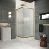 Душевой уголок Vegas-Glass ZA Protec ZA Protec 100 03 10 100х100 стекло матовое профиль золото без поддона