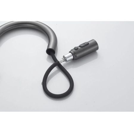 Смеситель для кухни Knotlor KN-100/GM на мойку вороненая сталь