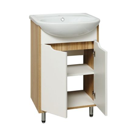 Тумба под раковину Runo ЭКО 00000001142 50х30 напольная цвет белый