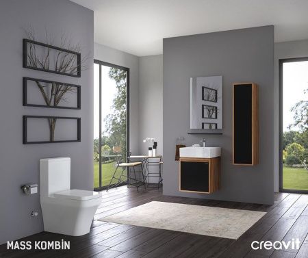 Чаша унитаза напольная Creavit Solo SO361-11CB00E-0000 цвет белый без бачка без сиденья душевой смыв