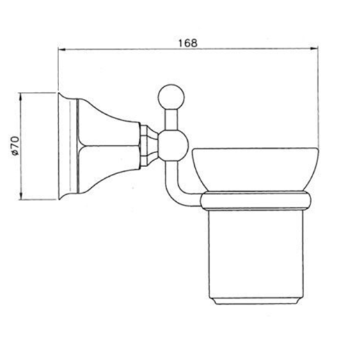 Стакан Nicolazzi Accessori Classica 1488BZ - фото 2