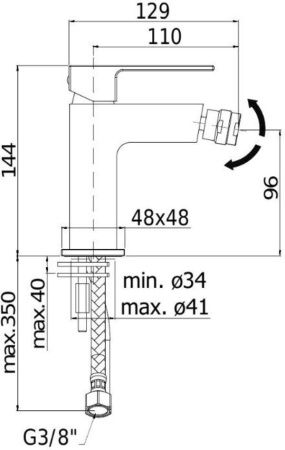 Смеситель Paffoni Elle EL131NO на биде черный