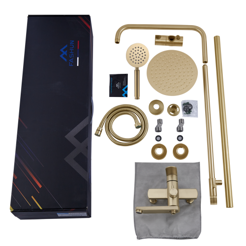 Душевая стойка Fashun A52401-21 настенная цвет бронза - фото 5