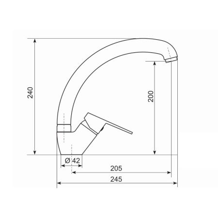Смеситель для кухни Practik PR-02 PR-02-004 на мойку черный