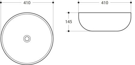 Раковина керамическая Art&Max AM-109-MB 40х40 накладная цвет черный