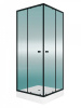 Душевой уголок Teymi Helmi T00602 80х80 стекло прозрачное профиль черный с поддоном