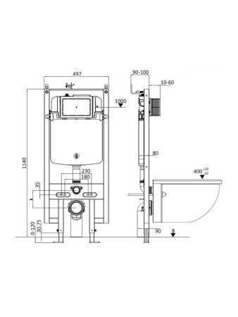 Инсталляция для унитаза WeltWasser WW AMBERG 497 ST (10000005988)