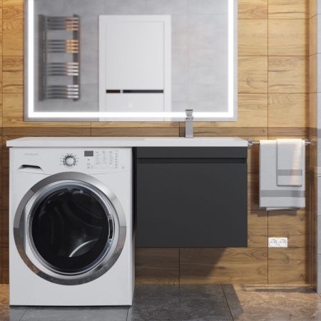 Тумба под раковину Uperwood Magenta 5930205155 60х50 подвесная цвет черный