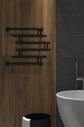 Полотенцесушитель Indigo Zip FZW60-60BR 71х63 водяной черный муар - фото 5