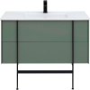 Тумба под раковину Allen Brau Reality 1.32007.CGM 100х46х50 подвесная цвет зеленый/серый