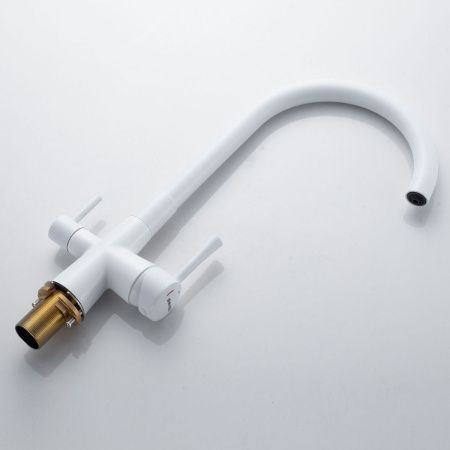 Смеситель для кухни Shevanik S428C на мойку белый