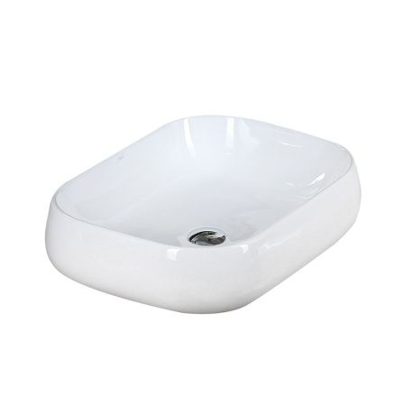 Раковина из сантехнического фарфора Melana 78102-805 60х40 накладная цвет белый без отверстий под смеситель