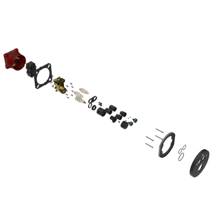 Смеситель для душа Vincea VSCV-322T-MMB встраиваемый в стену черный матовый с термостатом