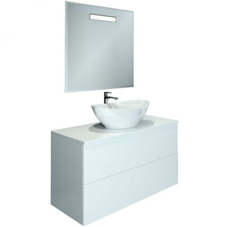 Тумба с раковиной Orange Otto Ot-100TuMDF+G56 100х50 подвесная цвет белый