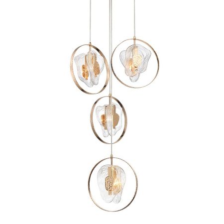 Светильник подвесной Delight Collection Cowley (Цовлеы) P60669-4 gold/clear
