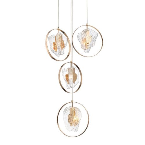 Светильник подвесной Delight Collection Cowley (Цовлеы) P60669-4 gold/clear - фото 3