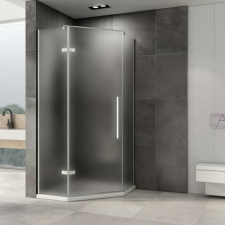 Душевой уголок Abber Ewiges Wasser AG05090M 90х90 стекло матовое профиль хром без поддона