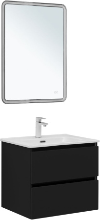 Тумба под раковину Aquanet Вега 2.0 00337953 58х47х50 подвесная цвет черный