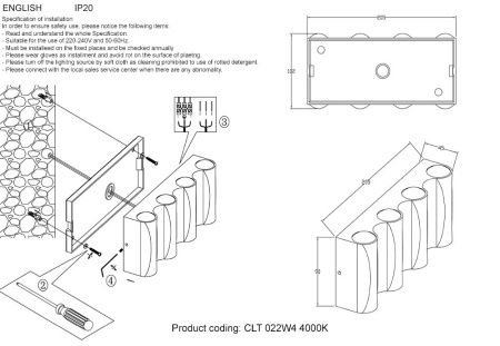 Уличный настенный светильник Crystal Lux CLT 022 CLT 022W4 BL-GO 4000K