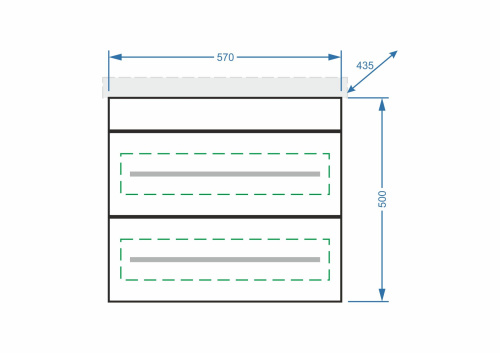 Тумба под раковину Stella Polar Ванесса SP-00000235 57х44х50 подвесная цвет белый - фото 2
