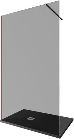 Душевая перегородка Allen Brau Infinity 3.21024.60.T 120х200 стекло тонированное профиль медь