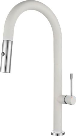 Смеситель для кухни Rivelato 3972500 brina cromo на мойку белый/хром