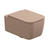 Чаша унитаза подвесная GSG Ceramic Design Brio BRWCSO032 цвет бежевый без сиденья безободковая каскадный смыв