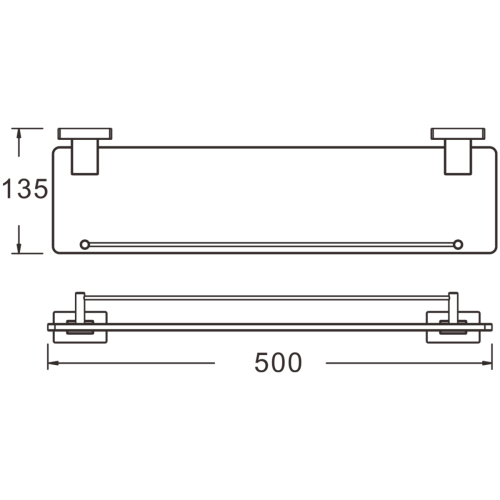 Полка в ванную комнату BELZ B90207 - фото 3