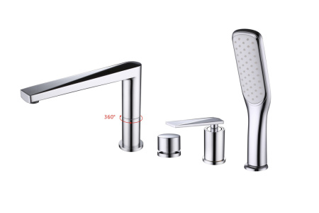 Смеситель Boheme Venturo 370 на борт ванны хром