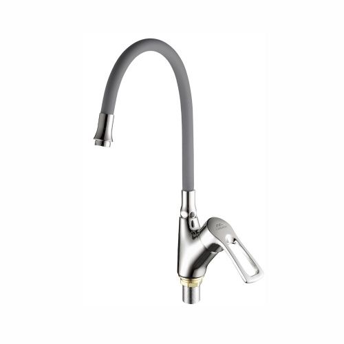 Смеситель для кухни Fashun A4466+A7257 на мойку хром/серый - фото 2