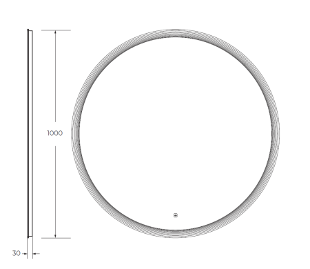 Зеркало с подсветкой Cezares ECO CZR-SPC-ECO-1000-LED-TCH 100х100 подвесное