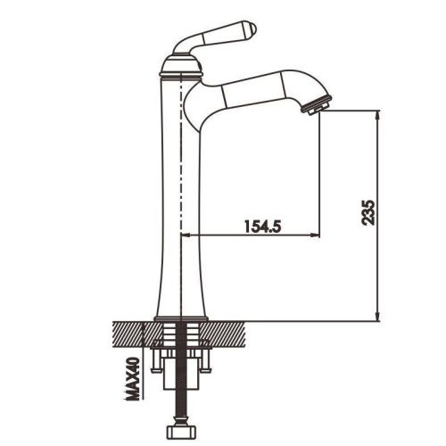 Смеситель Rose R0211E на раковину золото - фото 3