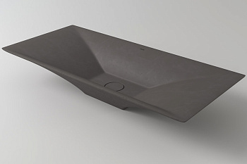 Раковина из искусственного камня Holbi SIRIUS 77 2.02.018.44.4 77х35 накладная цвет серый