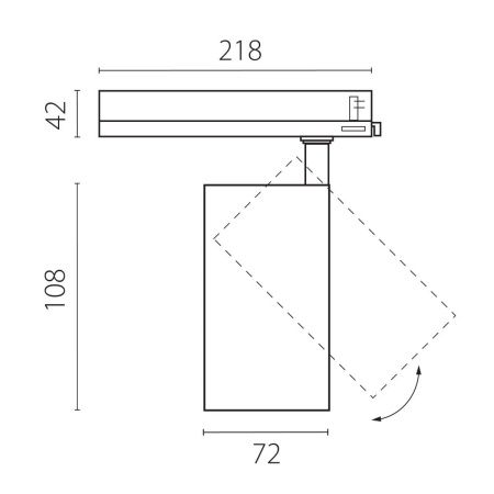 Трековый трехфазный светильник Lightstar Alta Base (Алта Басе) A5237TRIAC