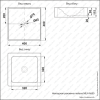 Раковина из сантехнического фарфора Melana A550-805 40х40 накладная цвет белый без отверстий под смеситель