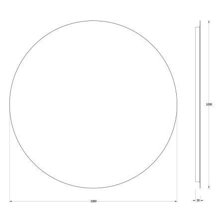 Зеркало с подсветкой Evoform Ledshine BY 2547 100х100 подвесное