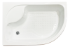 Душевой уголок Royal Bath BK RB8120BK-C-BL-L-Practic 120х80 стекло матовое профиль черный с поддоном