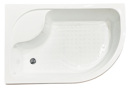 Душевой уголок Royal Bath BK RB8120BK-C-BL-L-Practic 120х80 стекло матовое профиль черный с поддоном