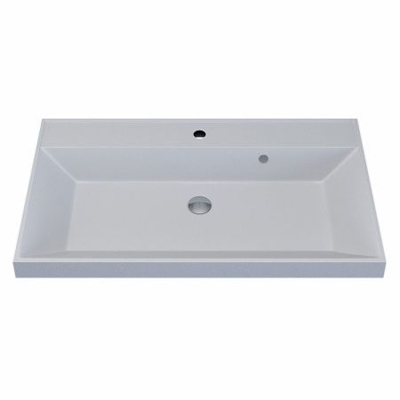 Раковина из искусственного камня Uperwood Classic Quartz 291030006 80х50 полувстраиваемая цвет белый