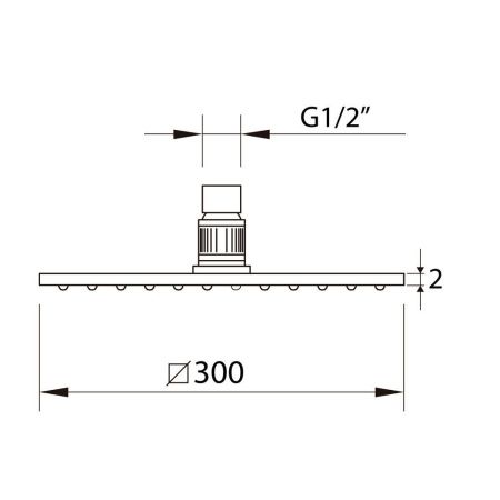 Верхний душ Clever SLIM INOX AIR 61963 30х30 золото