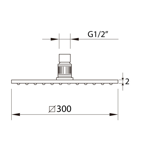 Верхний душ Clever SLIM INOX AIR 61963 золото брашированное - фото 2