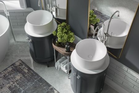 Раковина из искусственного камня Holbi VEGA 1.02.022.11.3 40х40 накладная цвет коричневый