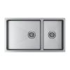 Кухонная мойка Paulmark GERBERG 78/2S UNI PM227844-BS 45х40 цвет серый поверхность брашированная