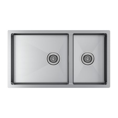 Кухонная мойка Paulmark GERBERG 78/2S UNI PM227844-BS 44х39 цвет брашированная нержавеющая сталь поверхность матовая