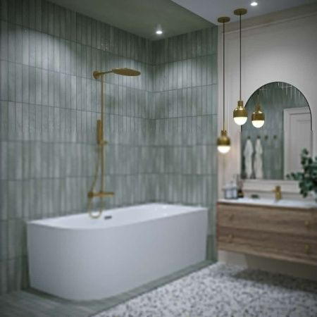 Ванна акриловая Wellsee Collaro 289106000 180х80 пристенная асимметричная с ножками