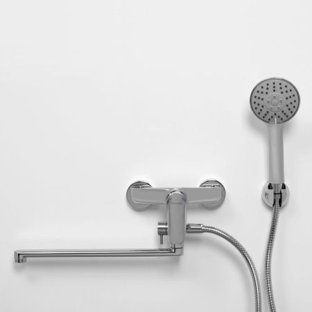 Смеситель для ванны и душа Wasserkraft Vils 5600 5602L настенный хром