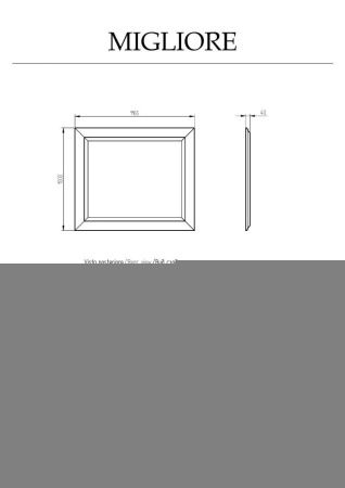 Зеркало Migliore RAVENNA 27335 120х100 подвесное