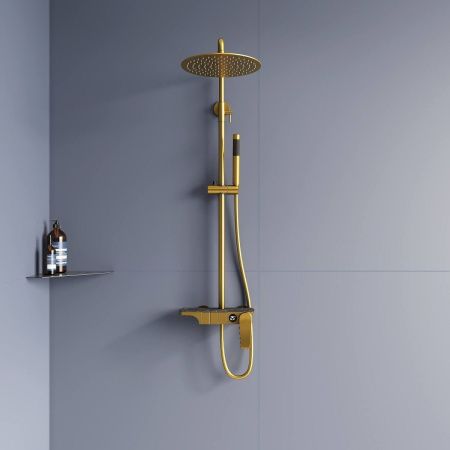 Душевая стойка RGW Shower Panels 51140133-06 настенная цвет золото