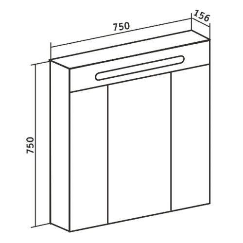 Зеркало-шкаф RUNO Парма 1148 75х75 подвесной цвет белый - фото 5