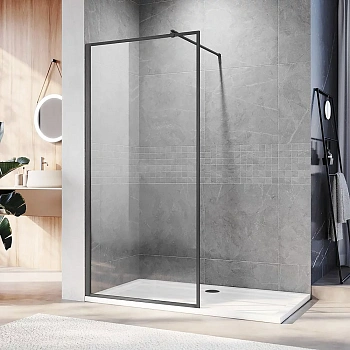 Душевая перегородка Veconi Korato KR81GR-110-01-C8 110х200 стекло прозрачное профиль графит брашированный Душевая перегородка Veconi Korato KR81GR-110-01-C8 110х200 стекло прозрачное профиль графит брашированный